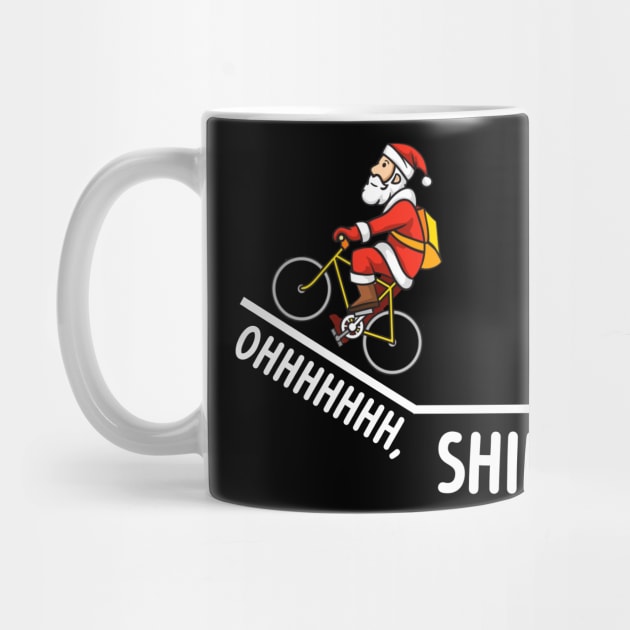 Funny Bicycle Santa Rider Oh Shift by ROMANSAVINRST